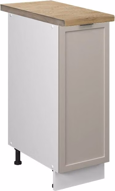 Armadio cucina dispensa alto Fame-Line GrigioBeige/Bianco 30 cm, PL Rovere Vicco