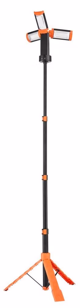 Lampada da lavoro a LED con treppiede - 20 W, 2200 lumen - Batteria da 10 Ah - Intensità regolabile