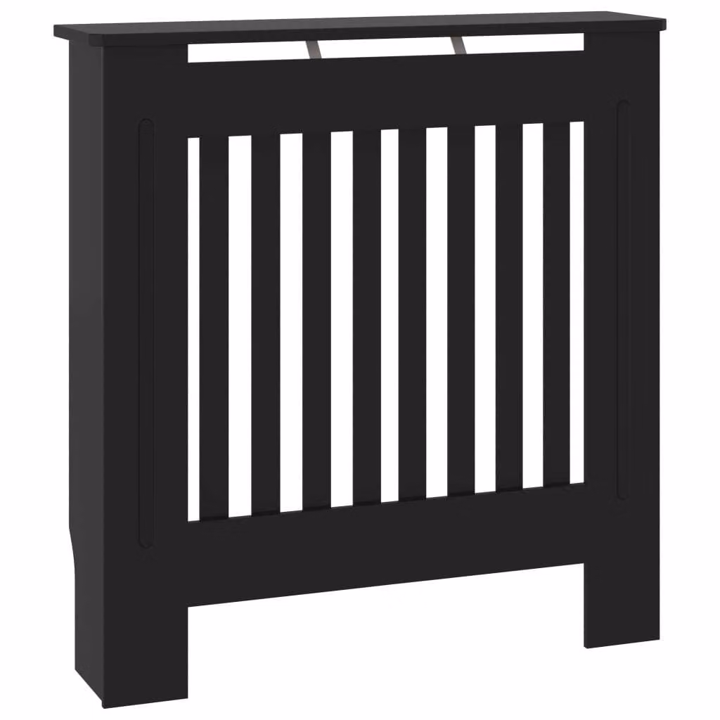 Copertura per Radiatore Nera in Legno Multistrato 78 cm