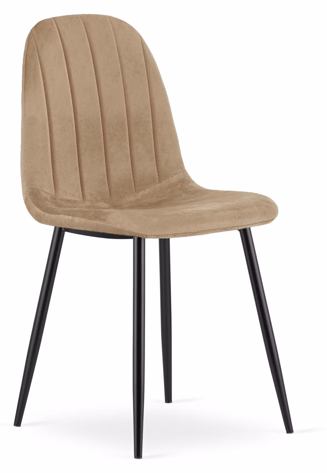 Poltrona - Leobert - Modello Padva - Rivestimento in velluto marrone, gambe nere - Dimensioni: 44,5 x 53 x 87 cm