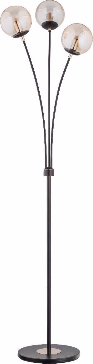 Lampada da terra nera e dorata ARTIS 9277 Alfa