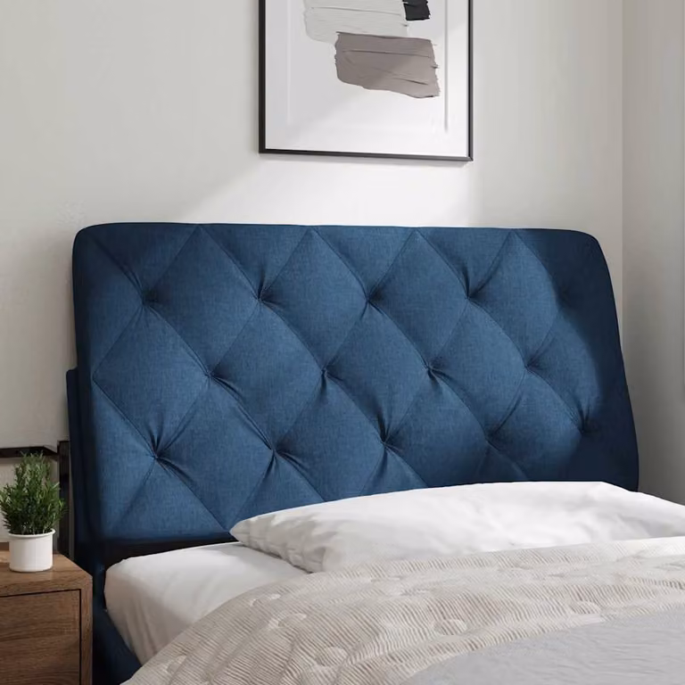 vidaXL Cuscino Testiera Blu 100 cm in Tessuto