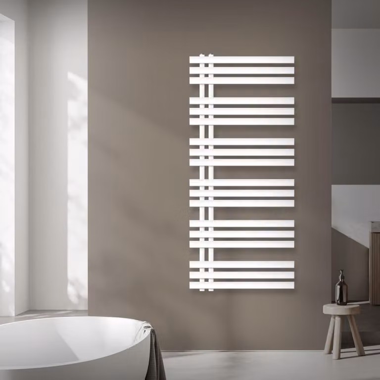 Radiatore da bagno LuxeBath Design, 600x1400 mm, bianco, incl. set di montaggio, senza elemento riscaldante
