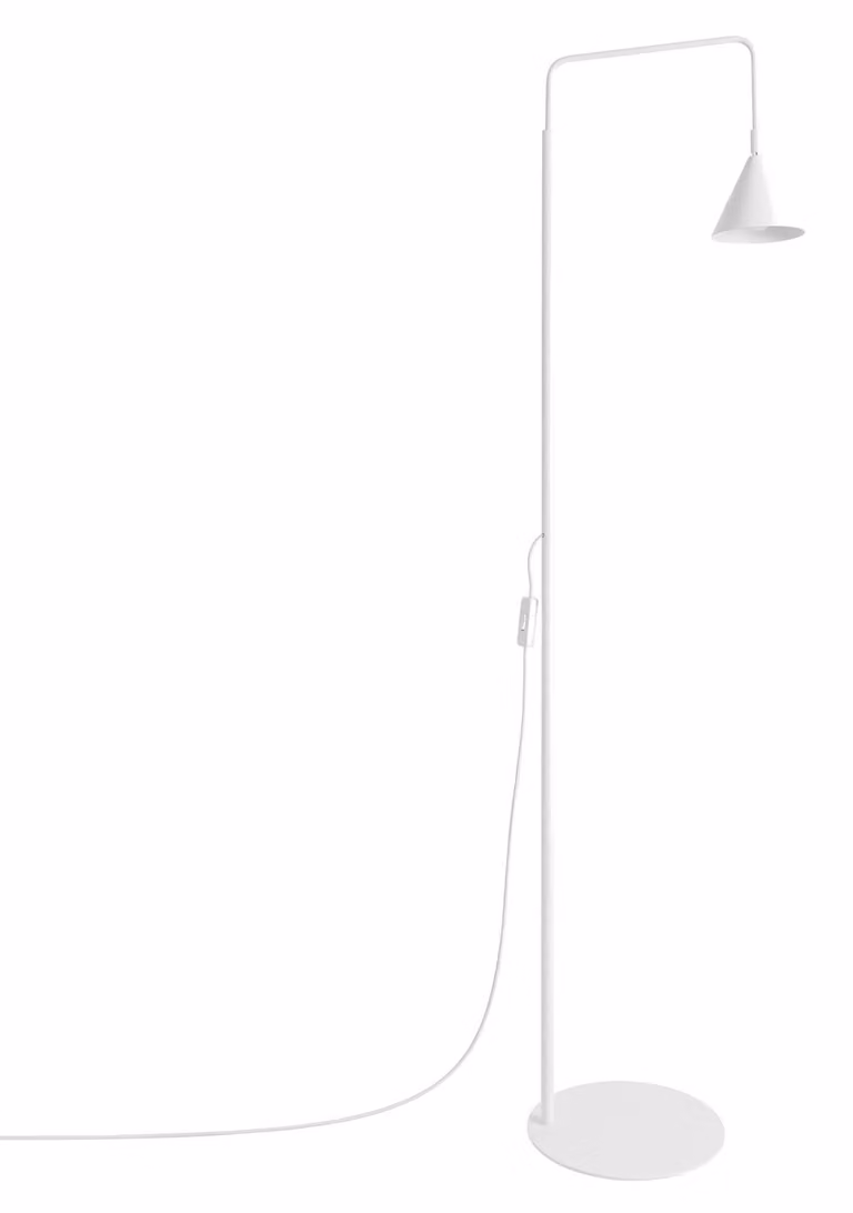 Lampada da terra NOX bianca 1xE14 10W in acciaio 165x30x30 cm Sollux Lighting