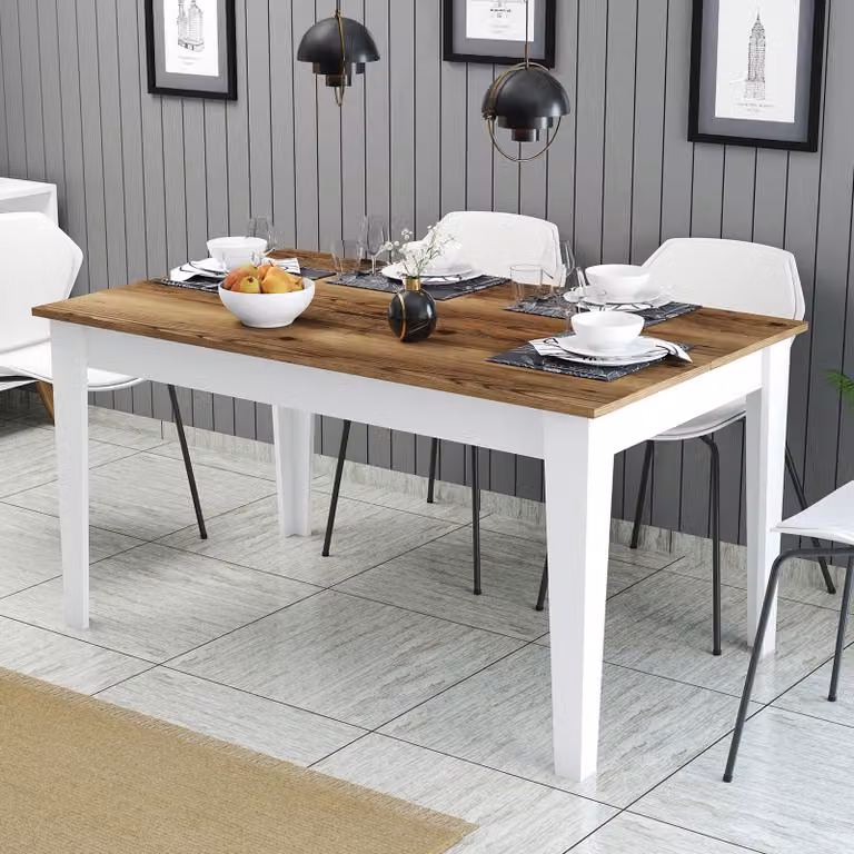 Sicura - Tavolo Fisso, 145x88x75h cm Bianco, 6 Posti