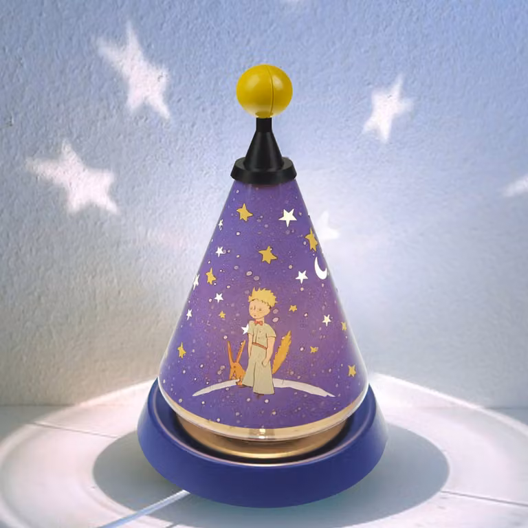 Niermann Standby Carrousel piccolo principe luce notturna girevole Kleiner Prinz, Blu, Cameretta, Plastica, Lampada da tavolo