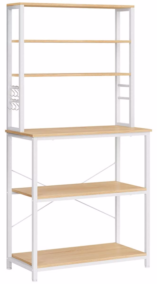 Scaffale Cucina Salvaspazio in Rovere e Bianco
