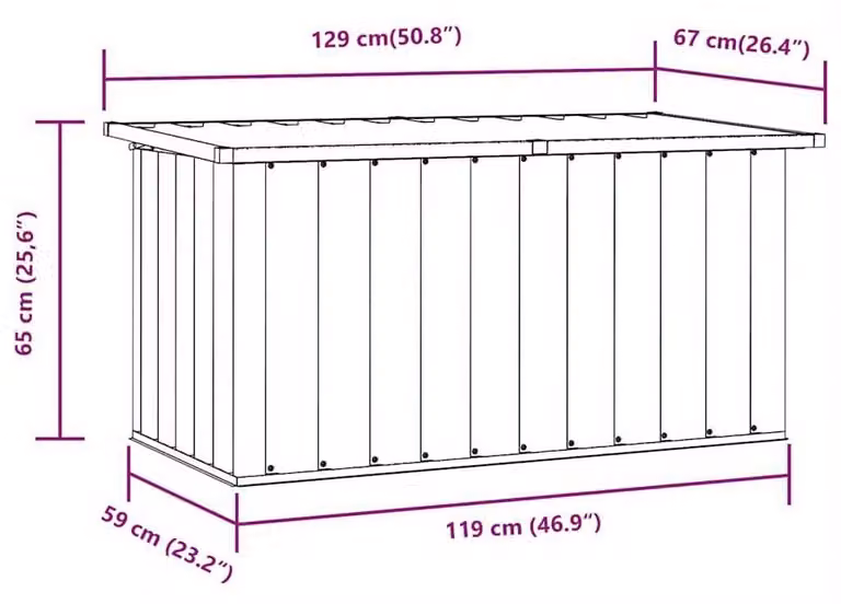Contenitore di stoccaggio per esterni – Cassetta da giardino – Contenitore resistente agli agenti atmosferici – Multiuso – Grigio antracite