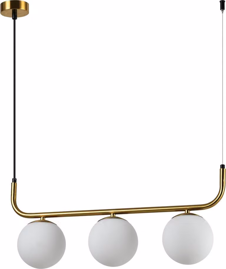 Lampada da tavolo dorata e nera con sfere di vetro bianche 3xE14 10W ALISA Light Prestige