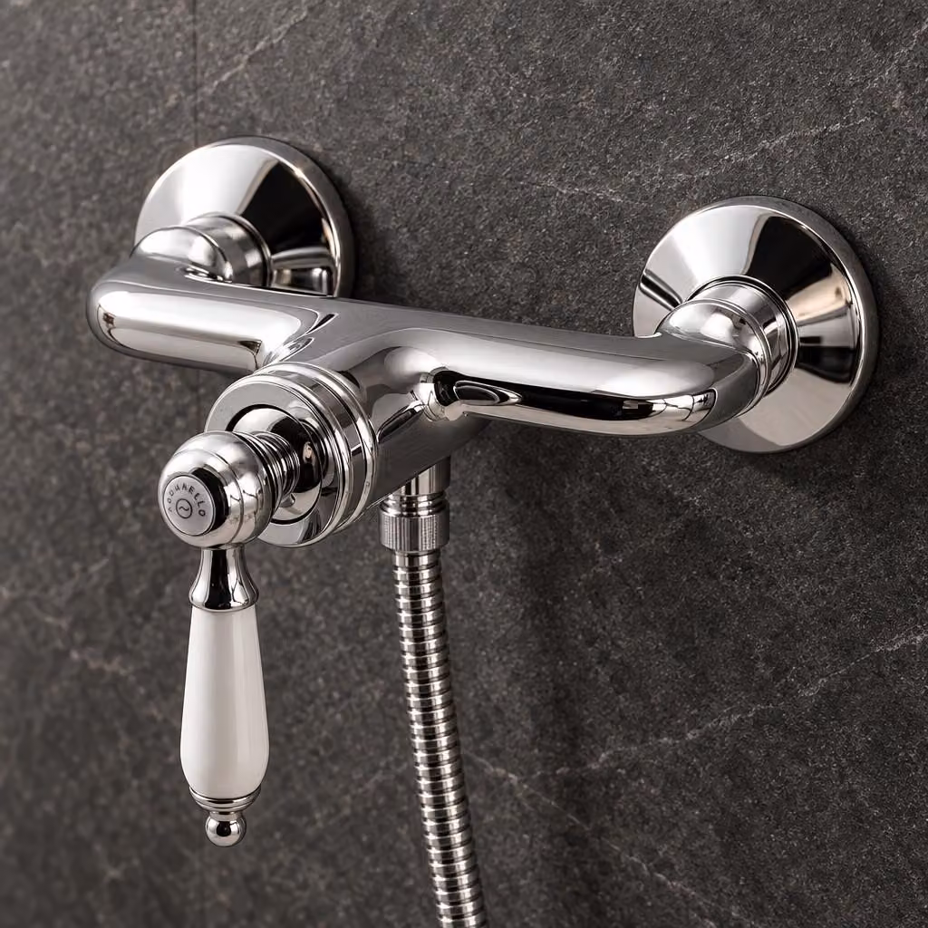 Miscelatore per doccia classico, finitura cromata, modello Heritage Manor CR-2001-HM, marca Aquanello