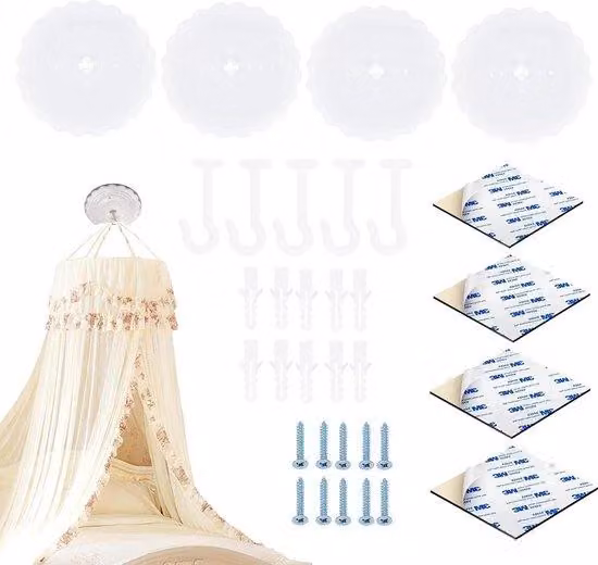 Piccole mollette per zanzariere e decorazioni, 12 cm, set da 2 pezzi