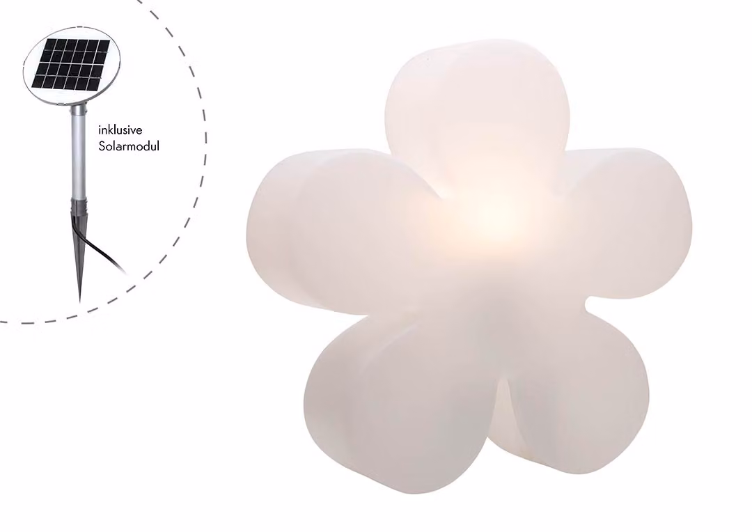 Luce da giardino "Shining Flower Solar" 40 incl. unità solare LED Bianco caldo Bianco