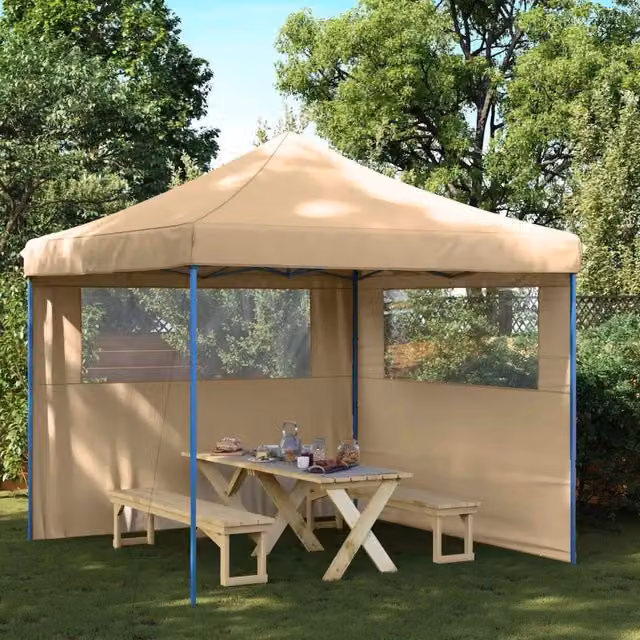 Tenda Party 292 x 292 x 315 cm Beige Tessuto Oxford 42023555
