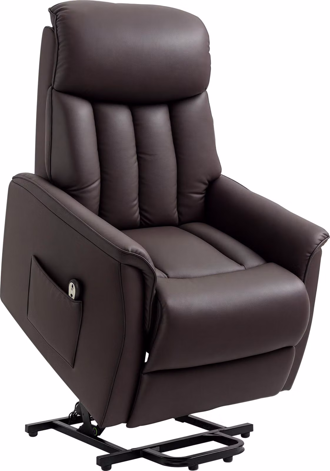 Poltrona relax elettrica con funzione di assistenza alla alzata, funzione reclinabile, poggiapiedi, tasca laterale, telecomando, per soggiorno, fino a 150 kg, 100% poliestere