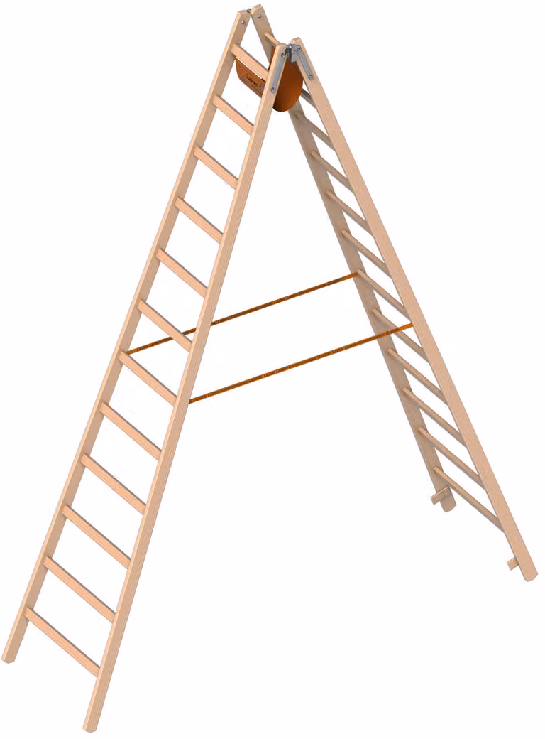 Layher Holzstehleiter 1053 nach Ö-Norm Z1501 12 Sprossen