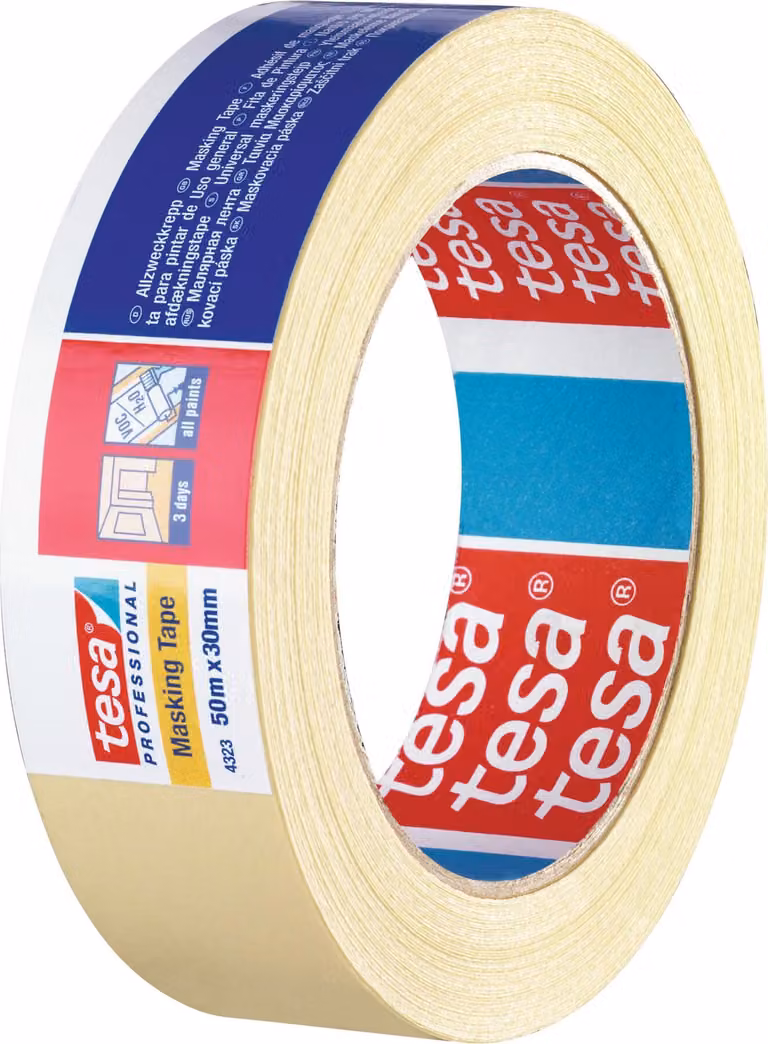 tesakrepp 4323 nastro multiuso 50 m × 25 mm beige chiaro leggermente sgualcito 12 pz
