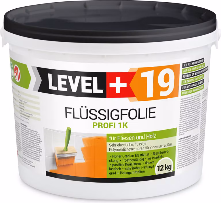 Pellicola liquida 12 kg Impermeabilizzazione per balconi su legno, piastrelle Isolamento altamente elastico Level+19