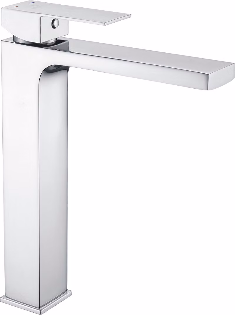 Miscelatore da lavabo per installazione verticale Alta Vetroceramica Laveo Kvadrato Cromo