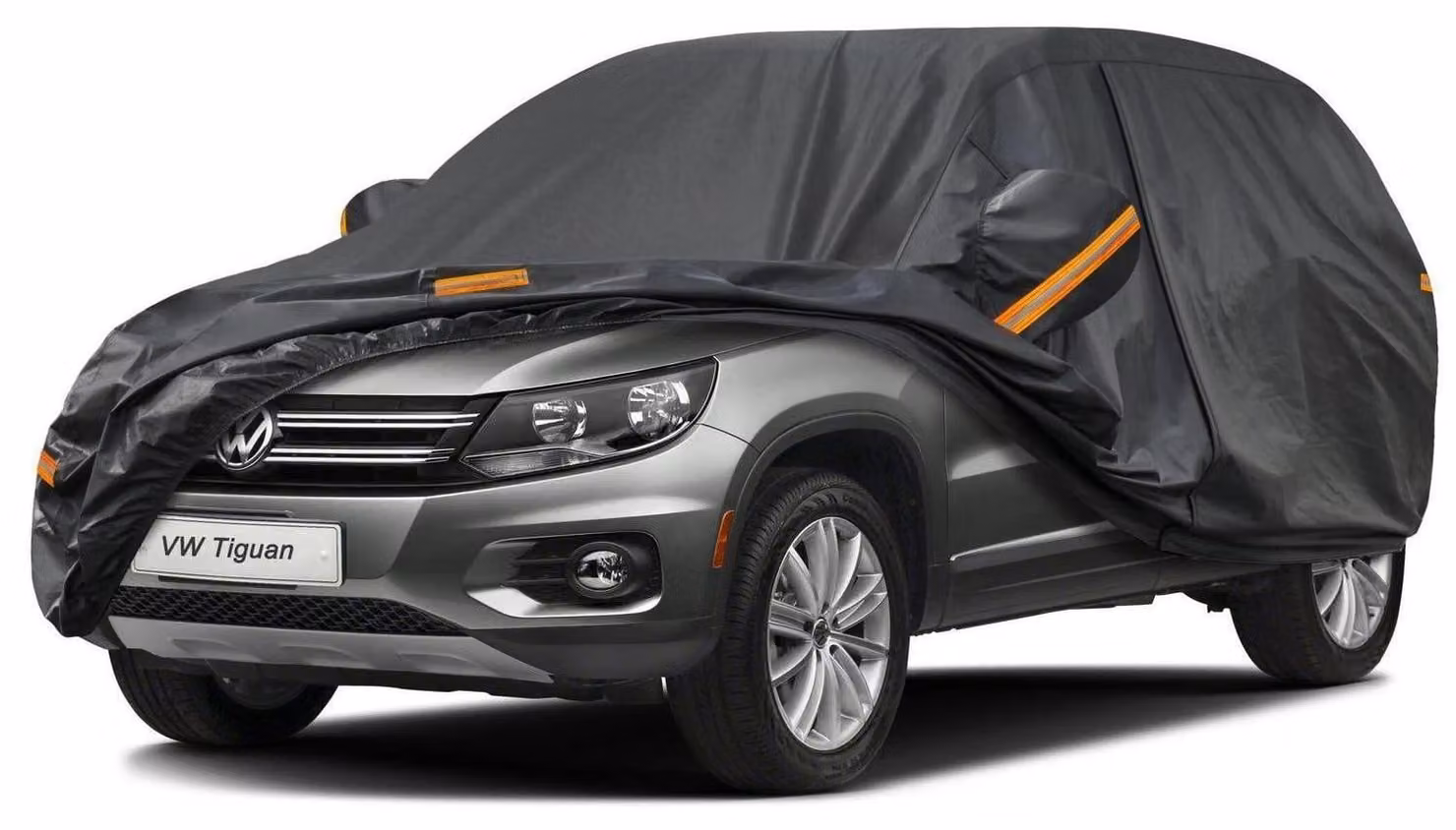 Copertura impermeabile e traspirante per auto, compatibile con Volkswagen Tiguan (2007-2025), con 7 strati, adatta per la copertura completa dell'auto, colore nero