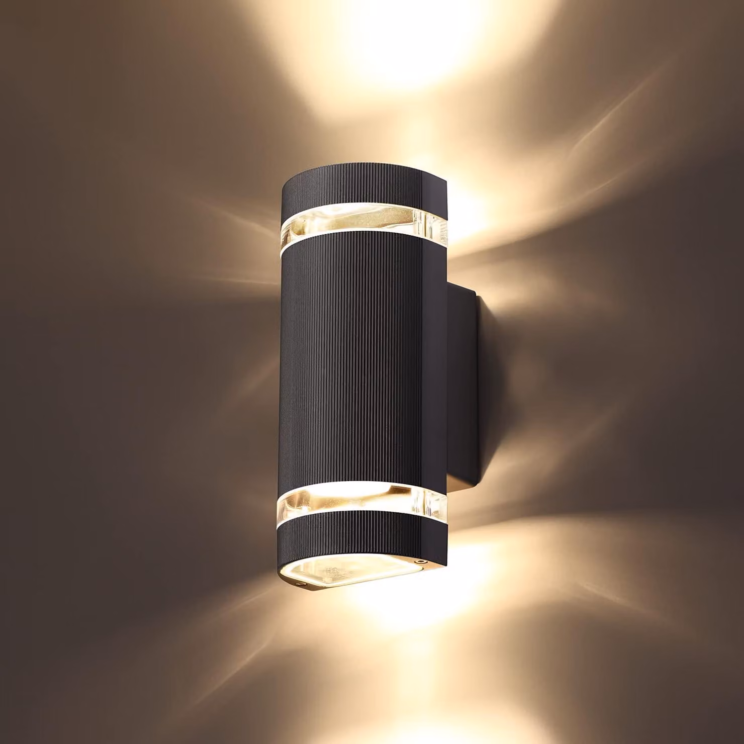 Lampada da parete esterna a LED, forma a semicerchio, alluminio, 3000K, 5W, impermeabile, confezione da 1 pezzo.