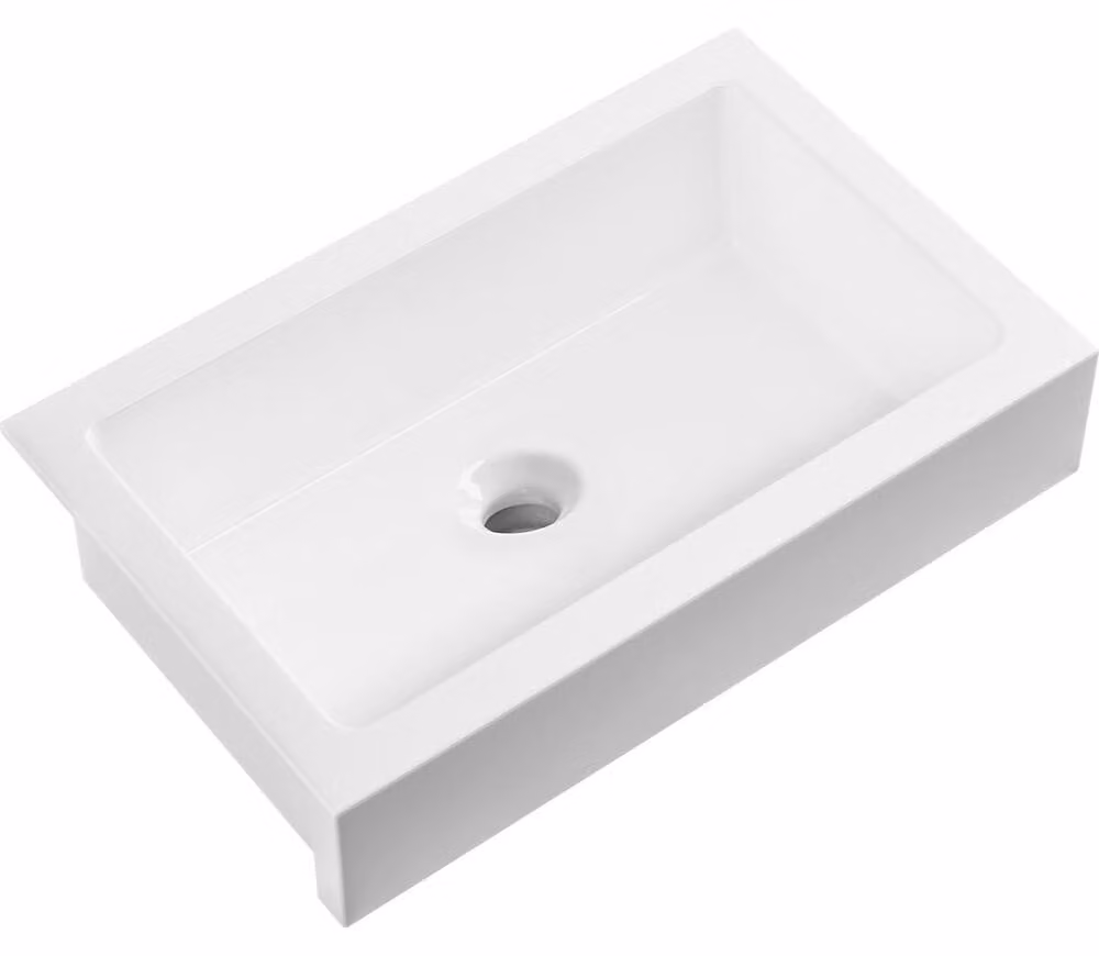 Sapho Arya - Lavello in Vetroceramica, 86x56 cm, bianco 50185