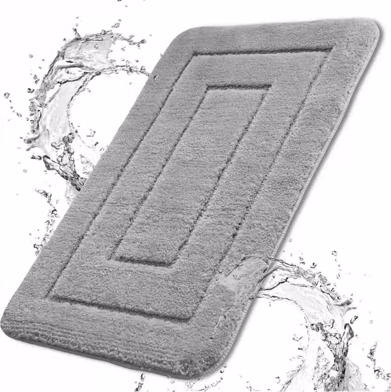 EDIBAZZAR | Tappeto da bagno antiscivolo in spugna grigia