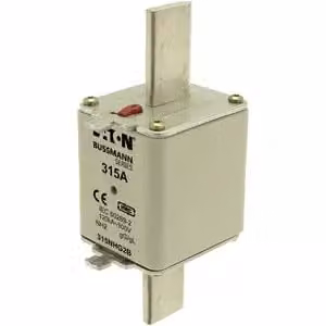 Inserto fusibile Eaton, bassa tensione, 315 A, CA 500 V, 120 kA, NH2, gL/gG, IEC, doppio indicatore, linguetta di presa sotto tensione 315NHG2B