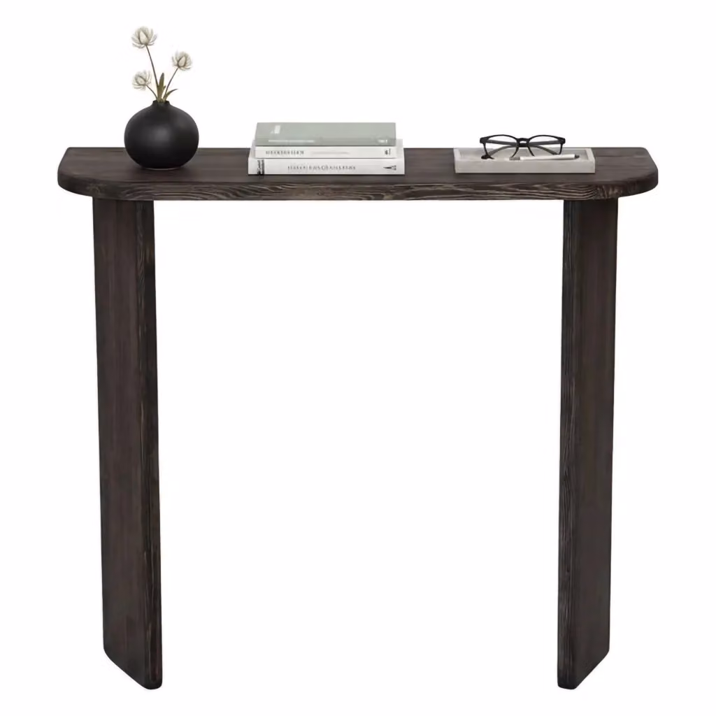 Consolle Benigna DMORA, Tavolo multiuso e scrivania moderna in legno, Antracite, L: 100 cm, P: 30 cm, H: 90 cm – 2