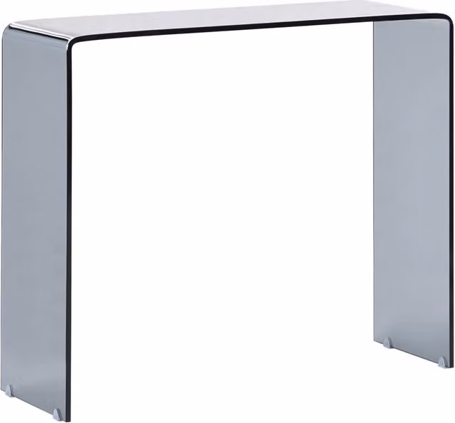 Tavolino consolle in vetro temperato nero Rettangolare stile Minimalista