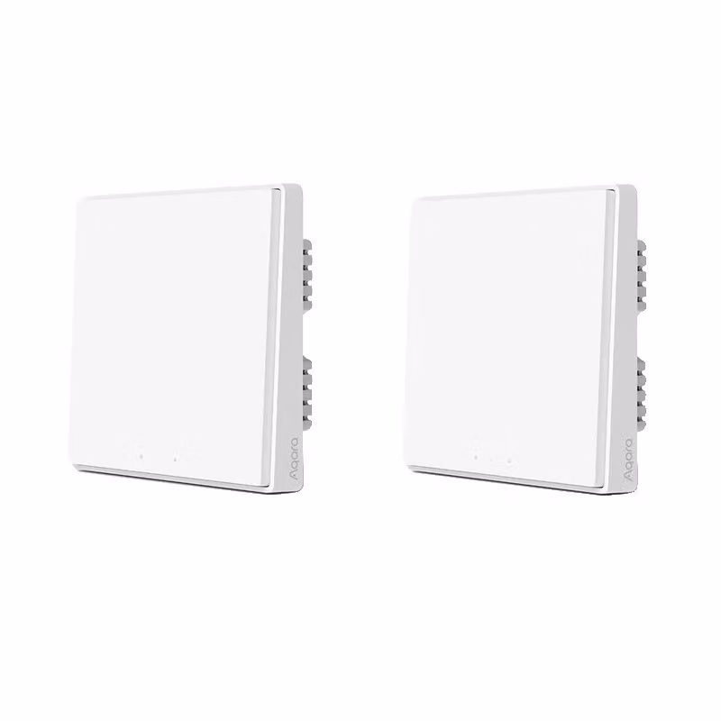 Interruttore a parete smart Aqara, protocollo Zigbee, con doppio canale di controllo, capacità di controllo remoto, 2X D1 senza filo neutro, 1K/liliD1 con filo di fase, 1Key X2 pezzi/li/ul/div