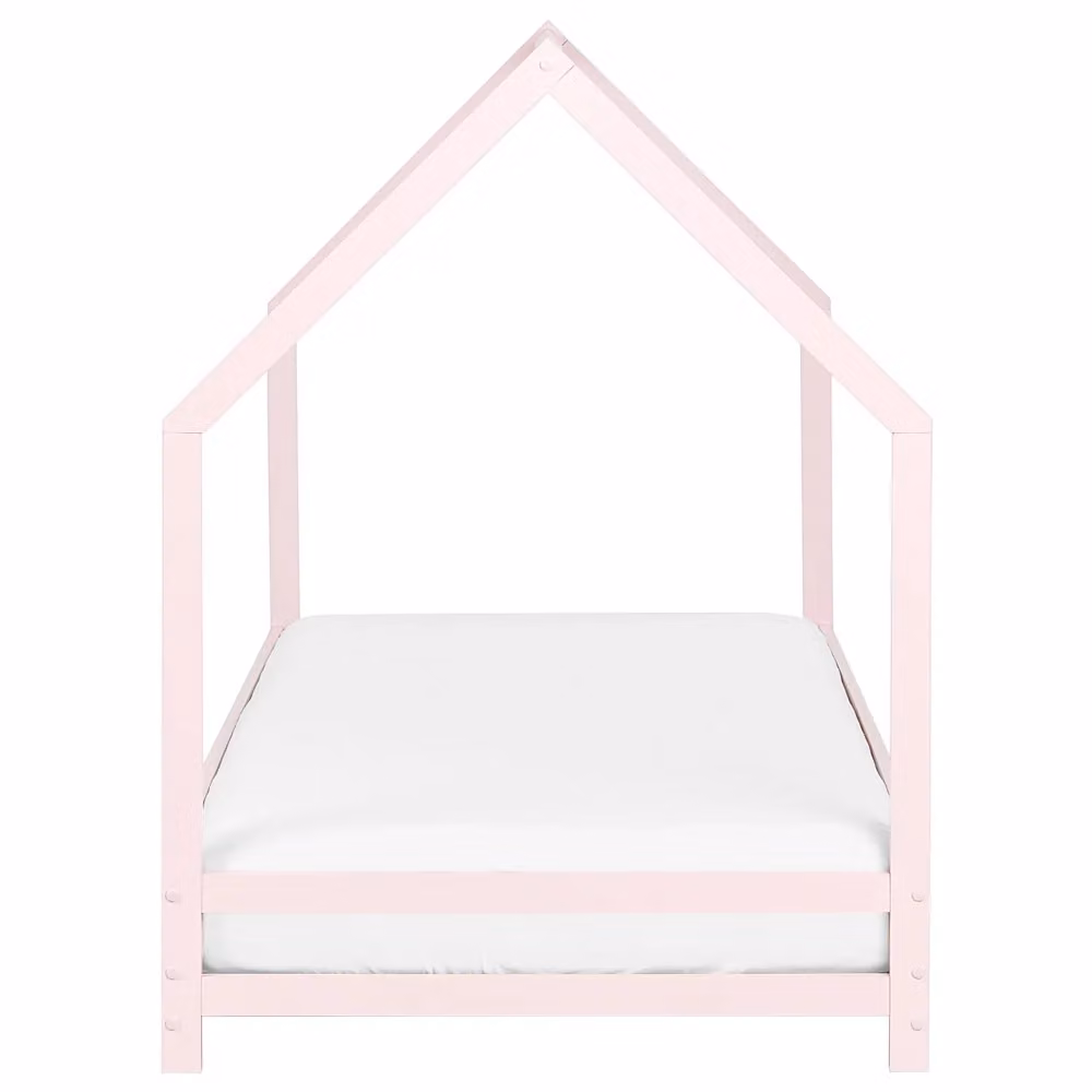 Letto per bambini BELIANI con baldacchino in legno di pino laccato rosa L/P: 200 x 90 cm – 2
