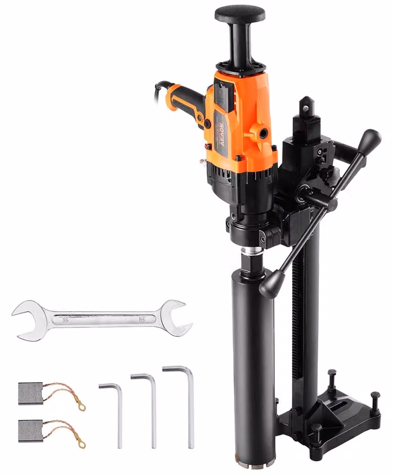 Trapano a diamante - Trapano a nucleo - Trapano per calcestruzzo - Macchina per foratura a nucleo - Punta da trapano - Motore potente da 2600W