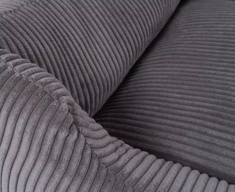 Cuccia per cani Knuffelwuff in velluto a coste con carattere intrecciato a mano Olivia XL 105 x 75 cm Grigio