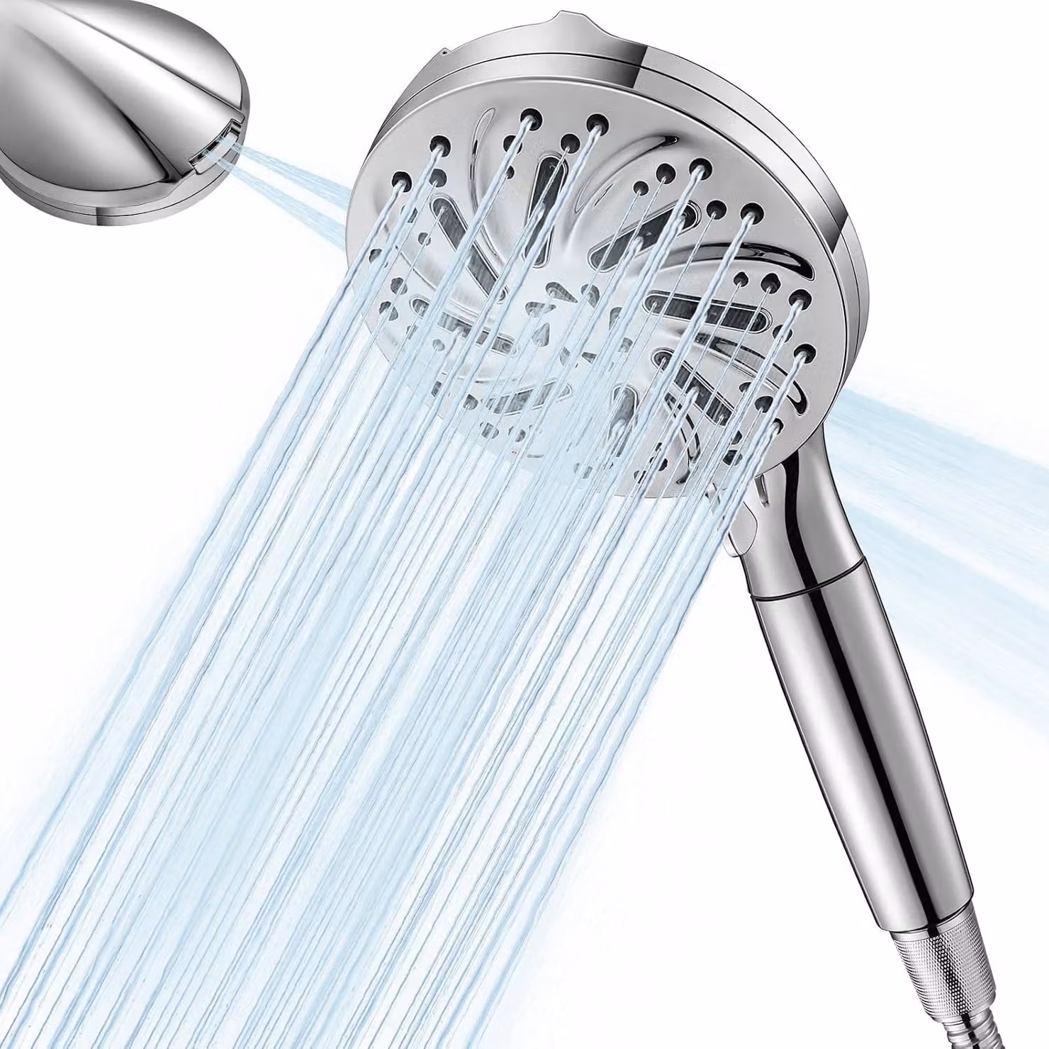 Doccia con 10 tipi di getto, sistema di filtraggio a 15 stadi, ugelli in silicone da 13 cm, progettata per ridurre il consumo di acqua durante la doccia