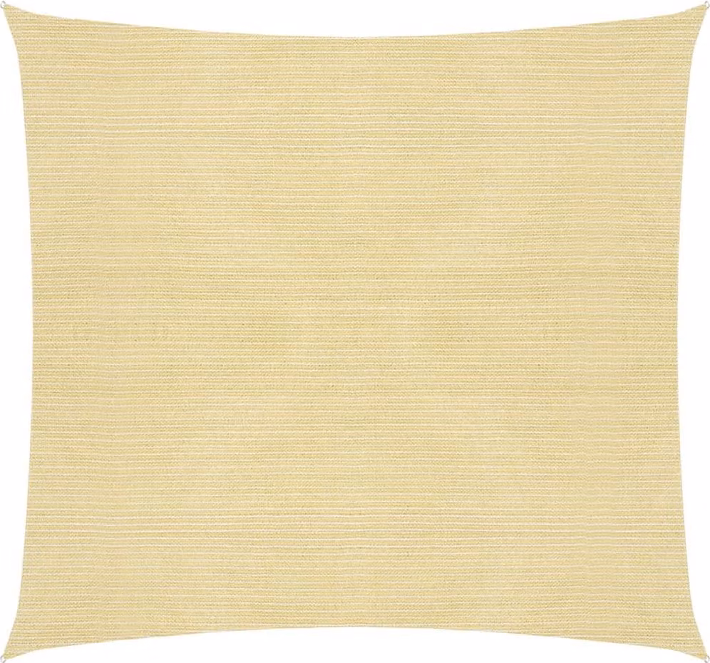 The Living Store Tenda da sole 160 g/m² Beige 4,5x4,5 m HDPE