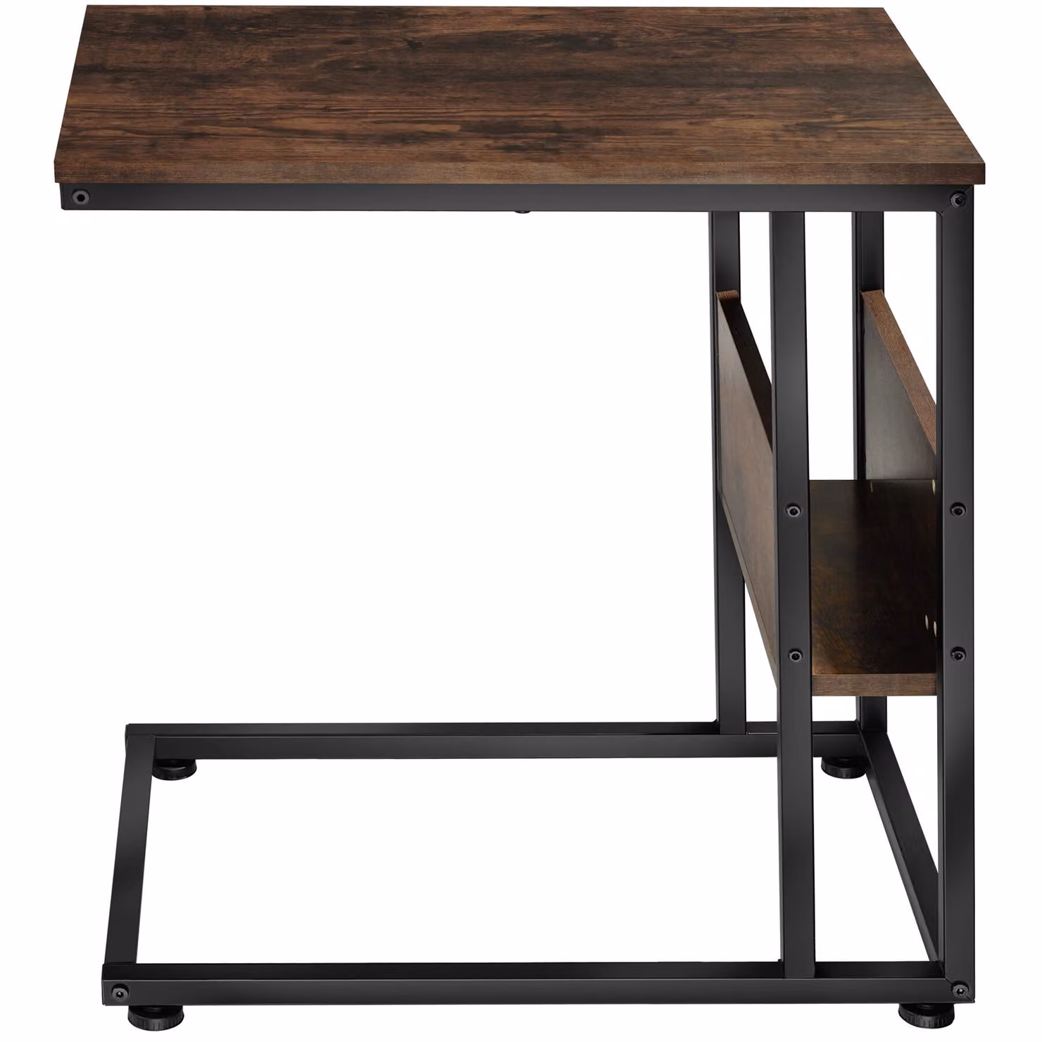 Tavolino da soggiorno industriale tectake in stile rettangolare marrone e nero L/P/H: 55 x 36,5 x 60 cm – 3