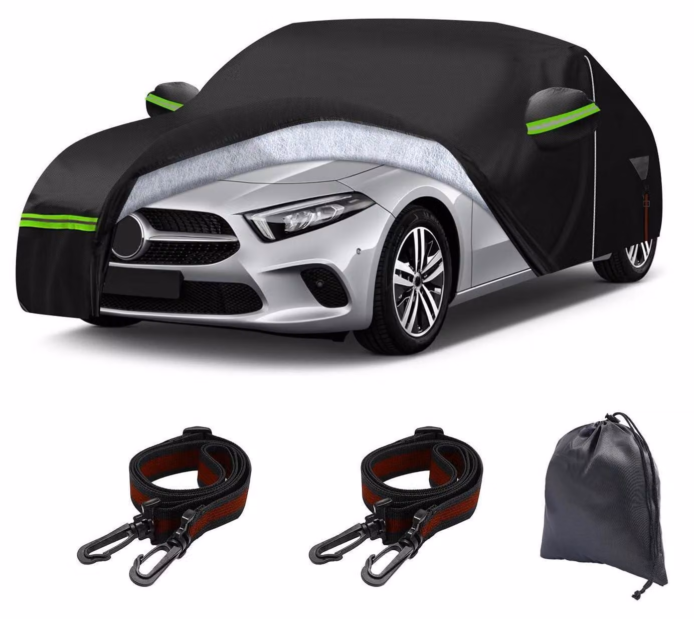 Copertura per auto, tipo garage completo, per Mercedes Classe A dal 2012 al 2017, con 6 strati, impermeabile, resistente al vento e con protezione solare