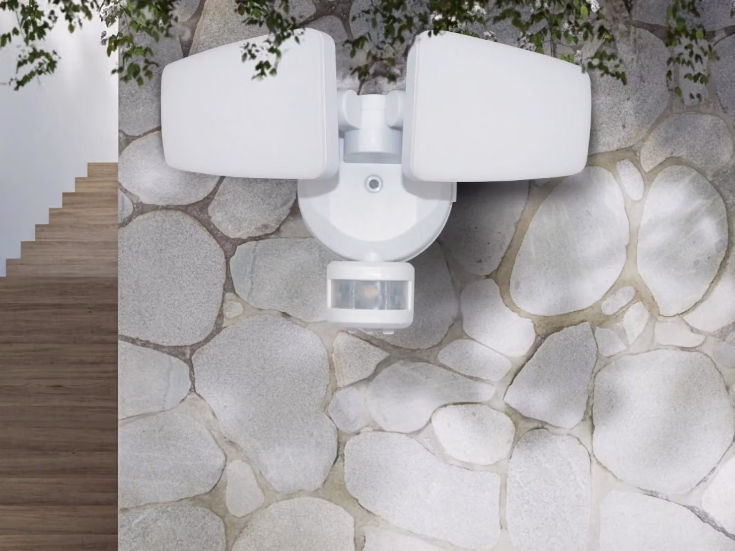 NEDES Fareto LED esterno bianco con sensore PIR, 24W / 3000K / 4000K / 6000K - LFX125