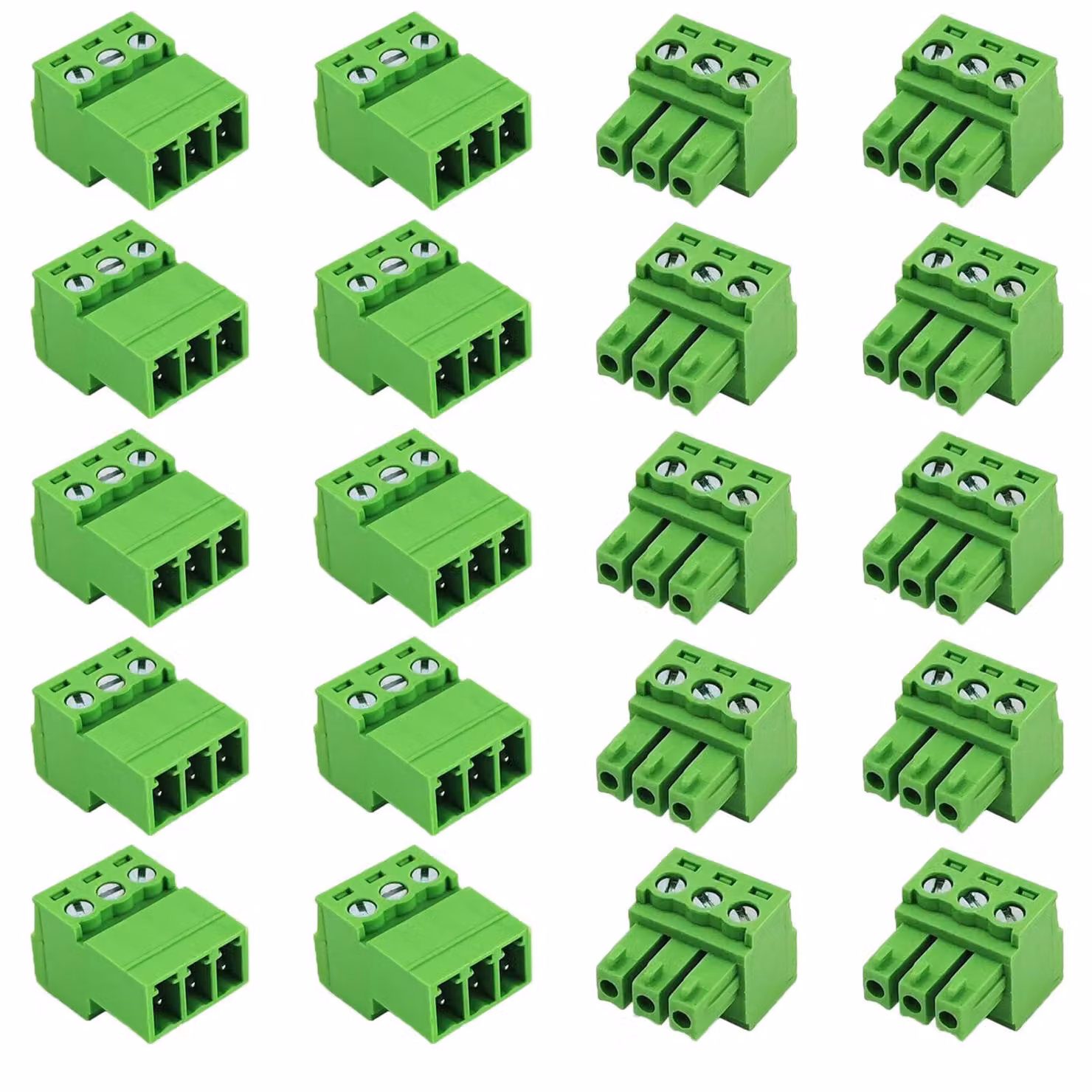 10 set di connettori da 3,81 mm, 3 pin, connessione senza saldatura, morsetti a inserimento