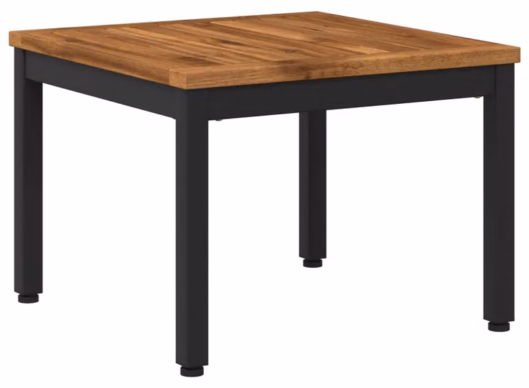 Tavolino da caffè, design naturale e nero, dimensioni 50 x 48,5 x 36 cm