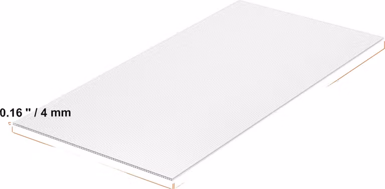Pannelli per serre in policarbonato, protezione UV, design leggero, 24 pezzi da 0,16 pollici