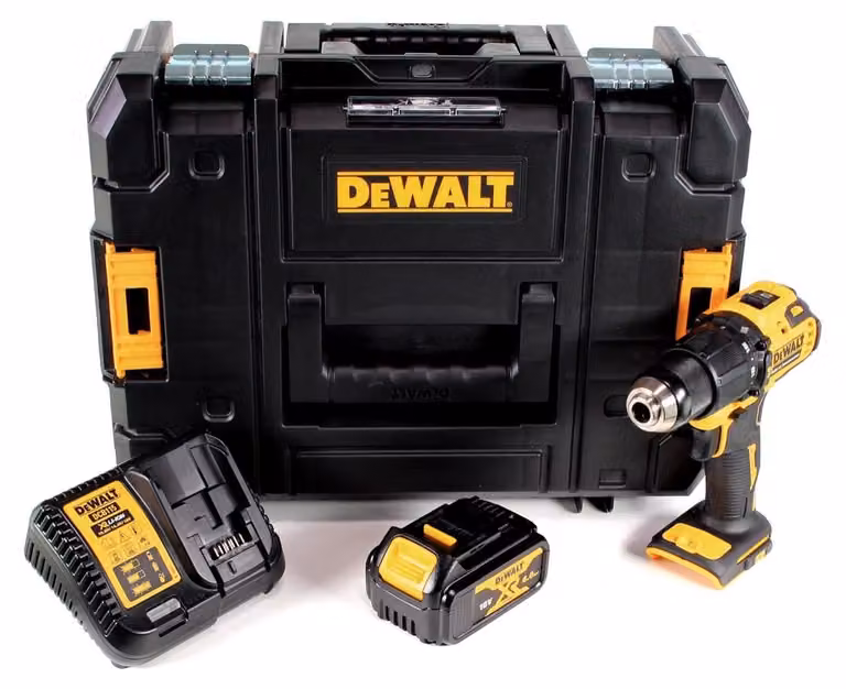 Trapano avvitatore a percussione a batteria DeWalt DCD 709 M1T 18V 65Nm + 1x batteria 4,0Ah + caricabatteria in scatola TSTAK