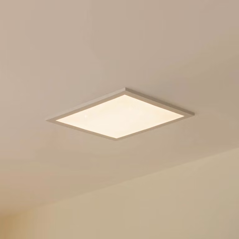 Pannello LED Lindby Kenma, CCT, 29,6 cm x Kenma Lindby, dimmerabile, Bianco / Opale, Soggiorno / Sala da pranzo, Plastica, Moderno, Pannello LED
