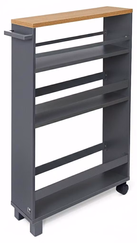 Bomoe Scaffale da nicchia largo 15 cm Hylla, 79x50 cm, antracite