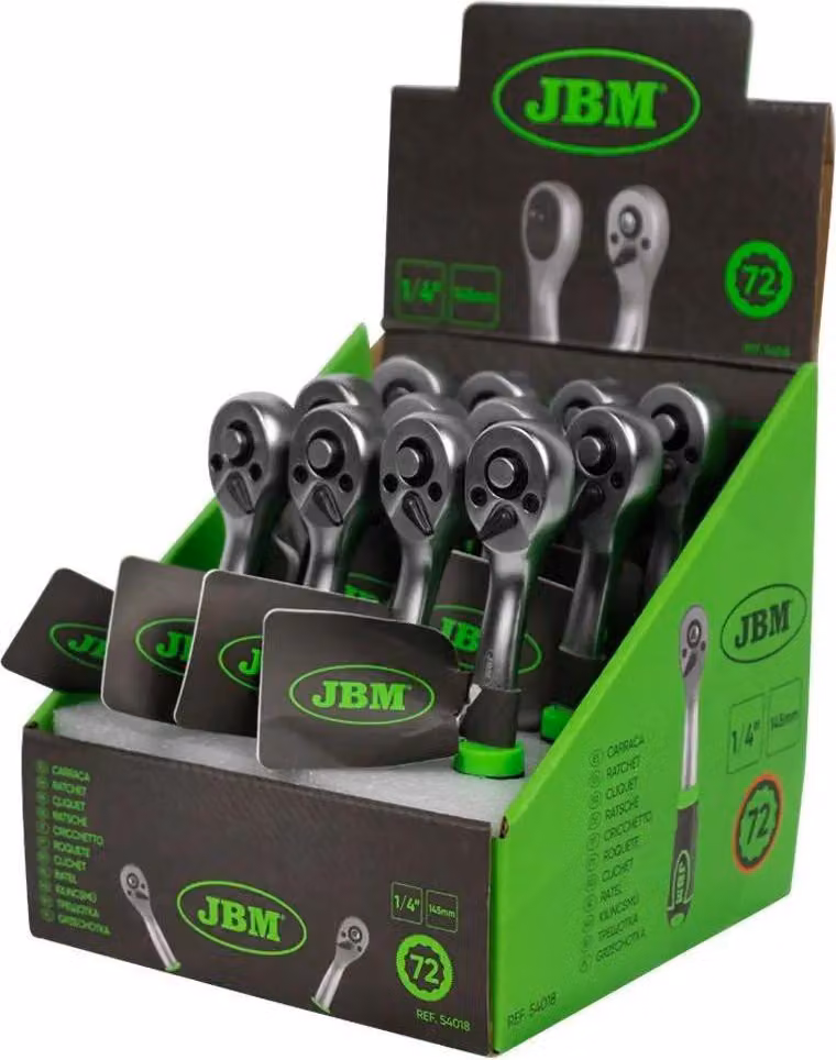 Jbm 1/4'' 145 Mm 72 denti finitura zinco cricchetto verde verde taglia unica