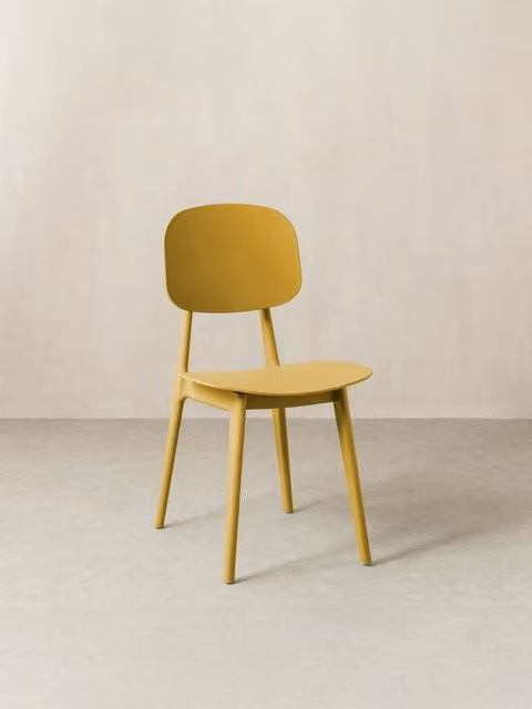 Sedia Helm in polipropilene Kenay Home colore giallo senape