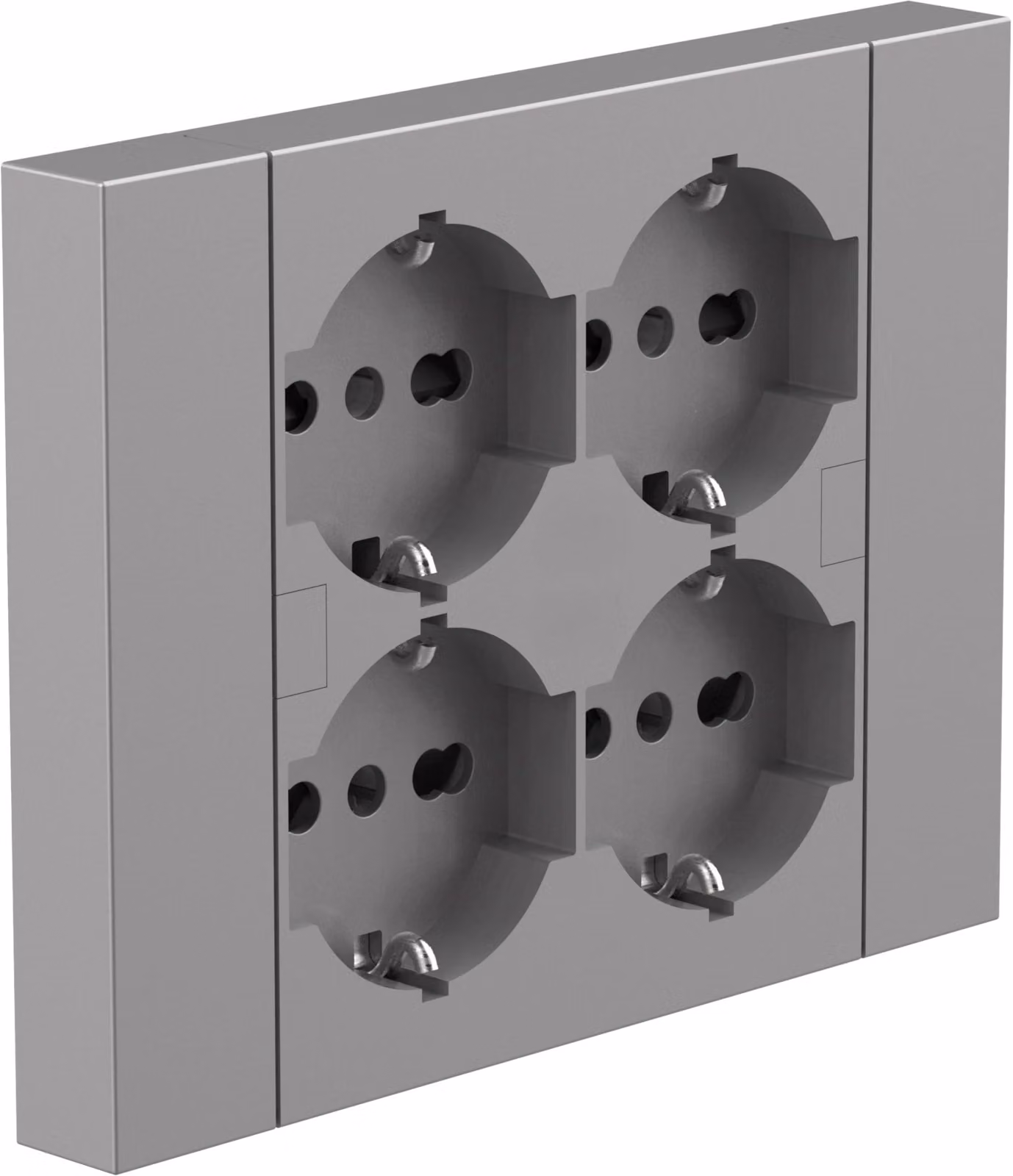 Electraline 22135, presa da incasso Quadra, 4 moduli, universale P40, compatibile con