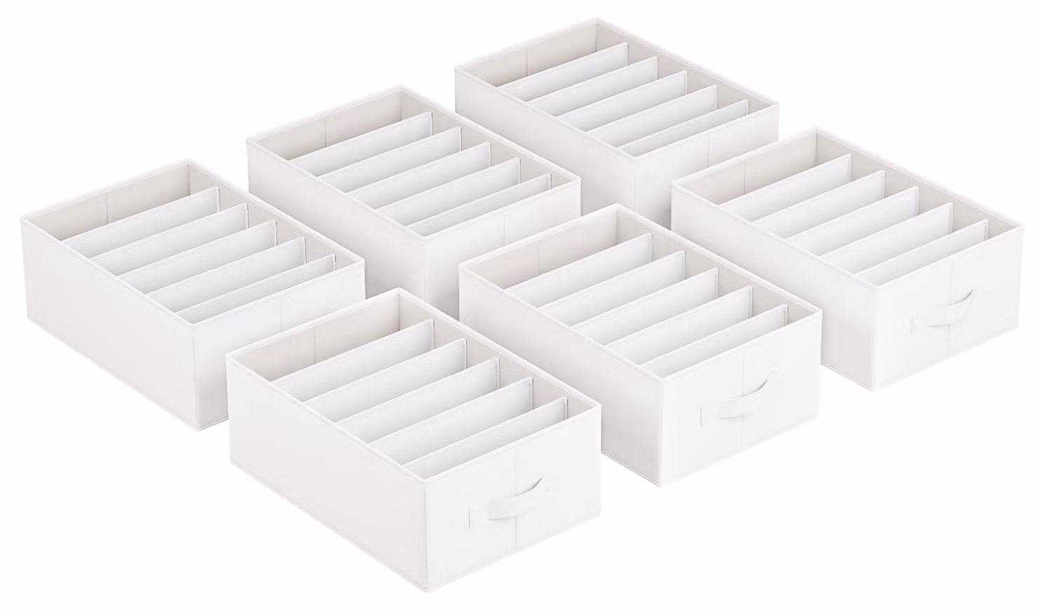 Set di organizer - 6 scomparti, contenitori pieghevoli - RUS009W03