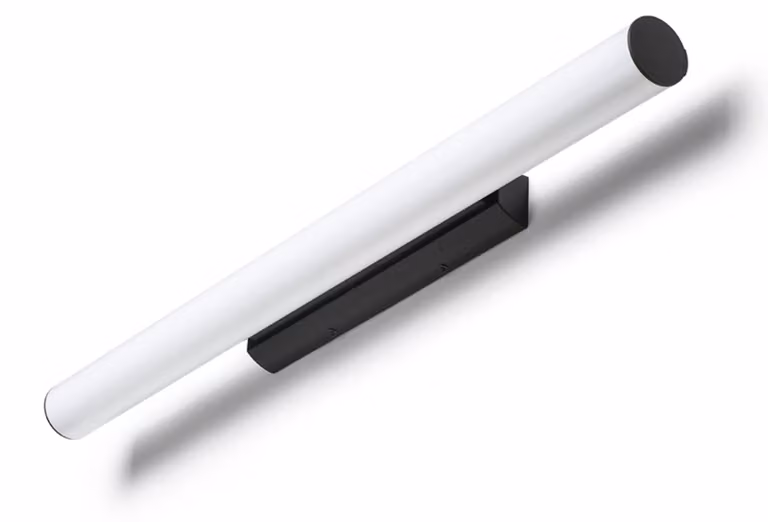 RED - DESIGN RENDL RENDL RIVIER Applique a LED, forma allungata, nero/vetro acrilico opaco R14492