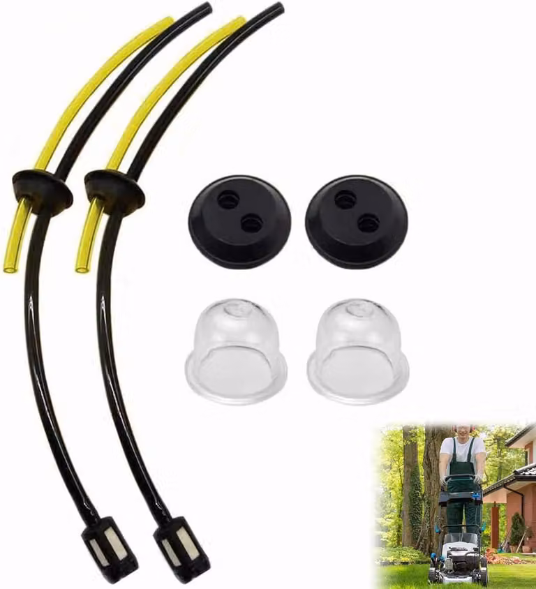Set di filtri carburante universali, composto da 6 pezzi, per tosaerba e attrezzature da giardino